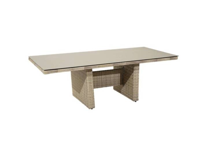 Ploß Sahara Gartentisch 220x100cm Geflecht/Glas