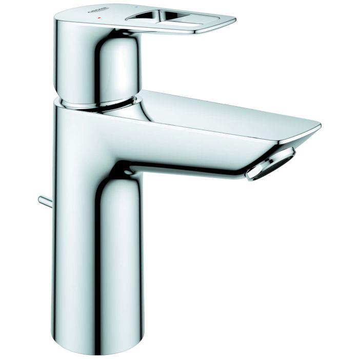 Grohe BauLoop Waschtischarmatur 23762001 1/2", M-Size, mit Ablaufgarnitur, Temperaturbegrenzer, chrom