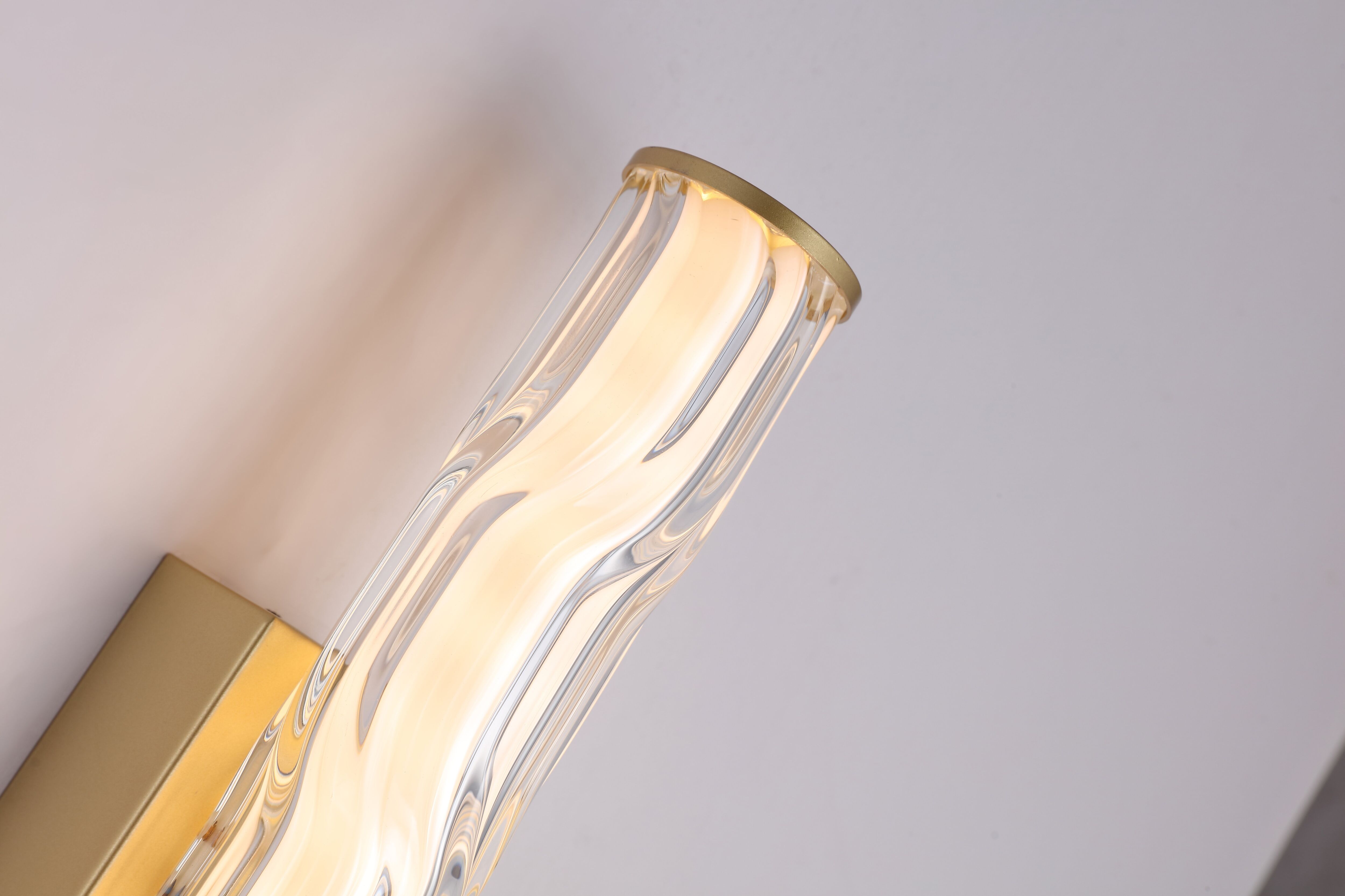 SEARCHLIGHT LED Wandleuchte "Vibrate-LED-Wandlampe - matt", Energieeffizienz: G (A-G), gold (goldfarben), H: 43cm, 1 Stk., Leuchten, LED Wandleuchte