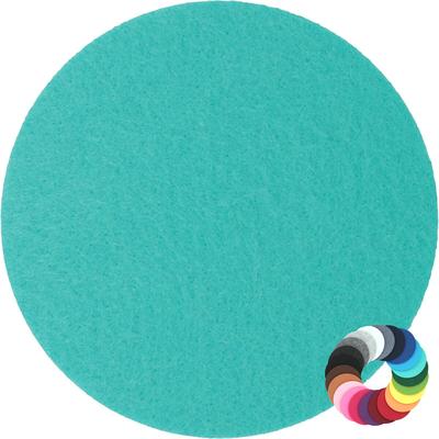 BIASTO - Premium Filz Untersetzer - rund 20cm - Farbe: türkis (HF019). Design Glas-Untersetzer für Getränke, Tisch, Bar, Tasse, Vase