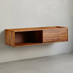 KADIMA DESIGN Sheesham TV-Kommode, bis 50 Zoll, Schublade, offenes Fach, Einfache Reinigung