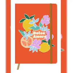 Clairefontaine 4x Dolce Amore, Notizheft mit flexiblem Einband A5 14,8x21 cm, 64 Blatt, liniert, Lesezeichen, Gummibandverschluss, sortiert - 116267C
