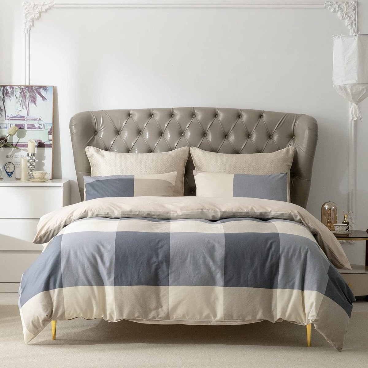 Gerust Dekbedovertrek Set Buffalo Plaid - 100% Ademend Katoen - Twin Maat