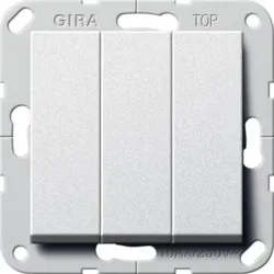 Gira Wippschalter Ein Aus 3-fach alu 283026