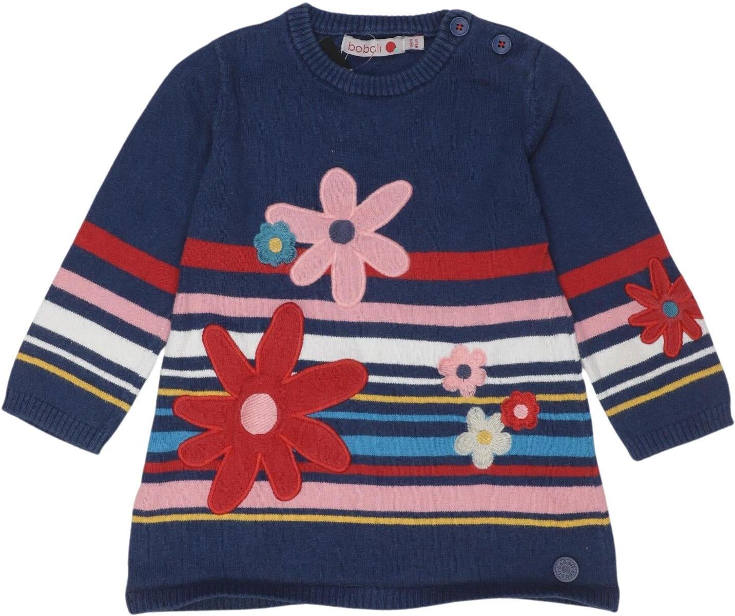 Boboli Mädchen Kleid, Mehrfarbig, Gr. EU 86, kein / Etikett - Second Hand