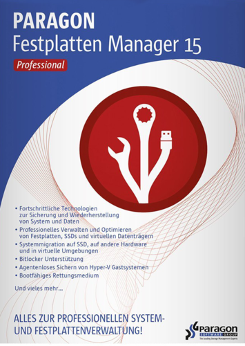 Paragon Festplatten Manager 15 Professional PA-11605-LIC