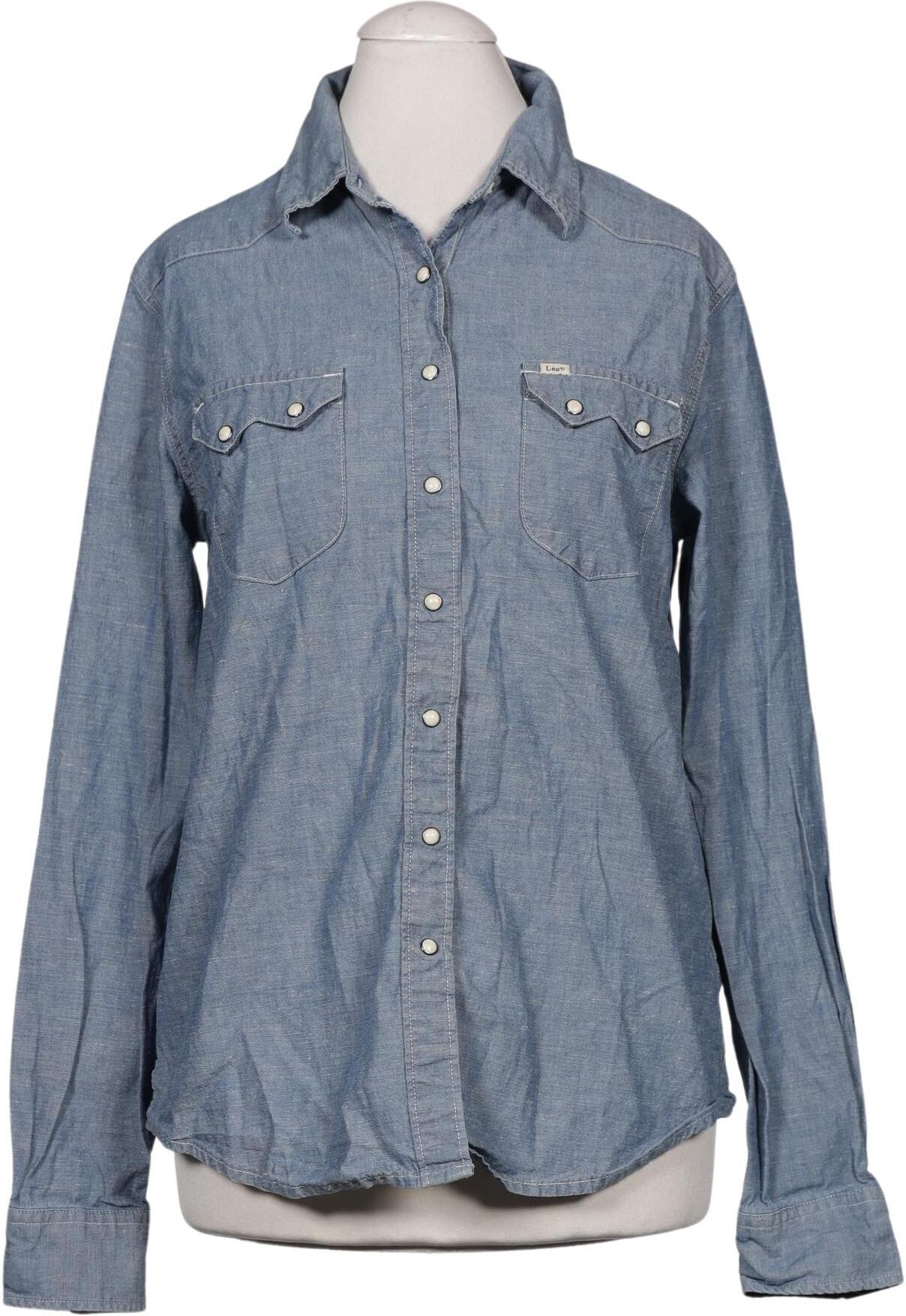 Lee Damen Bluse, Blau, Gr. S, Baumwolle / Leinen - Second Hand