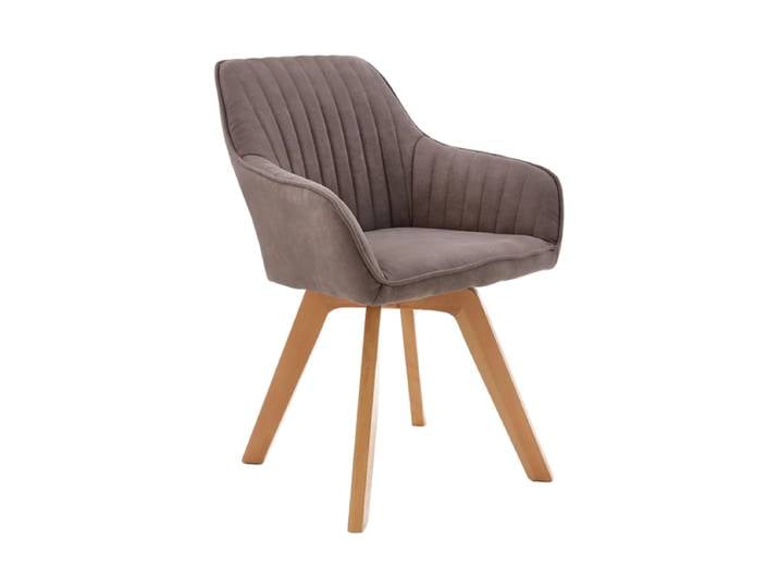 Drehbarer Armlehnstuhl „Livigno“ Mikrofaser Taupe Invicta Interiors
