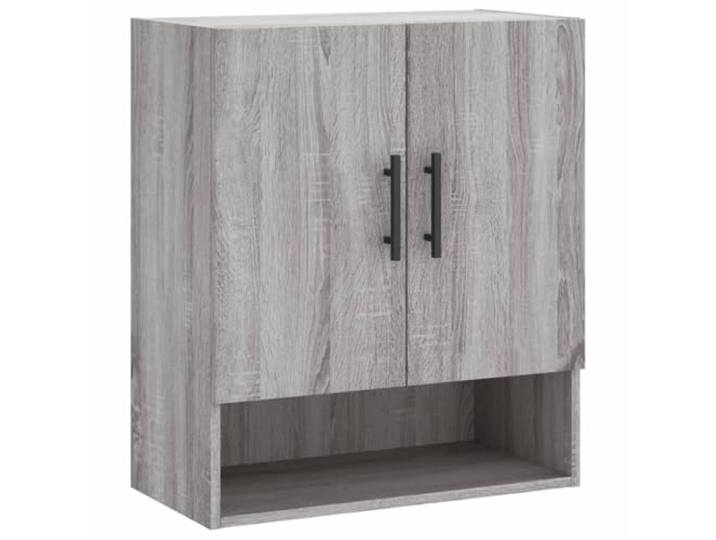 RJPLMFV Wandschrank, grau, Sonoma, aus Holz, 60 x 31 x 70 cm Praktische Wandaufbewahrung, glatte Oberfläche, Feuchtigkeitsbeständigkeit, Ausstellungsfläche, Befestigung an der Wand