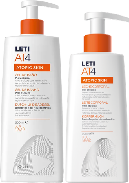 LetiAT4 Gel de Banho + Leite Corporal Pack
