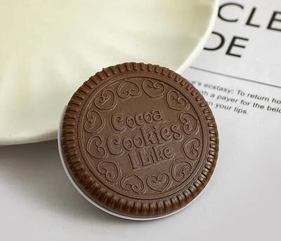 Uplift Picks Chocolate Biscuit Pocket Makeup Mirror With Hidden Comb coffee