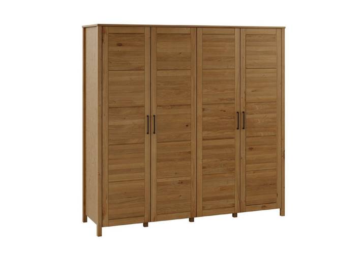 Natur24 Kleiderschrank Römö Kleiderschrank 205 x 200 x 60 cm Eiche Natur