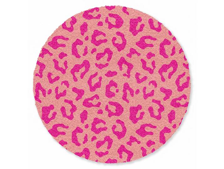 MuchoWow Fussmatte Pantherdruck - Rosa - Tierdruck - Minimalistisch Sauberlaufmatte 90x90 cm, Pink, Kunststoff, Rund, 90x90 cm, rutschfeste Unterfläche, Teppiche und Böden, Schmutzfangmatten, Fußmatten