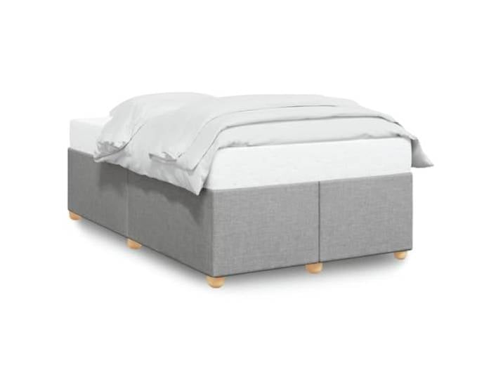 PUGYNBK Bettgestell ohne Matratze, hellgrau, 120 x 200 cm Weiches Polyestergewebe, Lattenrost, stabile Beine, Schlafzimmer