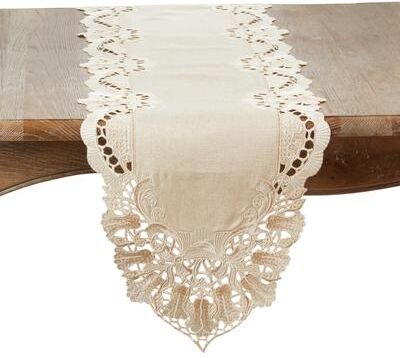Saro Lifestyle "Sheer Beauty Embroidered Table Runner - 16""x72"""