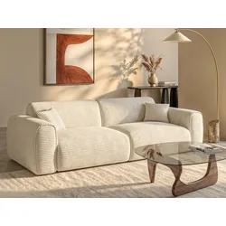 Sofa 4-Sitzer mit Matratze Schlafplatz 160 cm - Cord - Beige - POGNIA