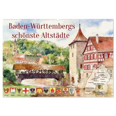 Baden-Württembergs schönste Altstädte (Wandkalender 2027 DIN A2 quer), CALVENDO Monatskalender