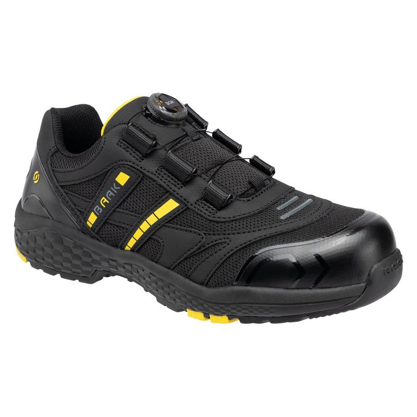 Baak Sicherheitshalbschuh Admiral John Grösse 43 schwarz/gelb Schuhweite 11 S1PS FO HRO LG SC SR ESD E... (43) (223022-43)