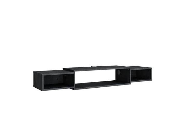 Vicco Lowboard Nordic , Schwarz Beton 139.7 x 20.3 cm mit offenen Regalen, zur Wandmontage geeignet für flexible Raumgestaltung