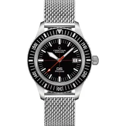 Certina DS PH 200M Powermatic 80 C036.407.11.050.00 - Mattschwarzes Zifferblatt,silber - 42.8mm