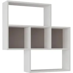 Wandregal Maybe ca. 85x85x20 cm Mokka/Weiß