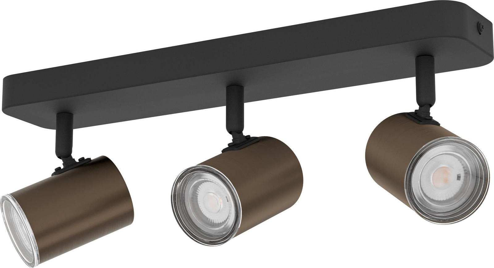 Eglo Consuma Badkamer spots 3x GU10 - Zwart met Brons