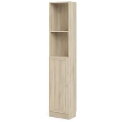 Base Regal 1 Ablage und 1 Tür Eiche Struktur Dekor.