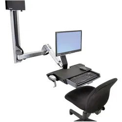 Ergotron Sv Combo Arm Worksurface, Monitor Erhöhung, Silber