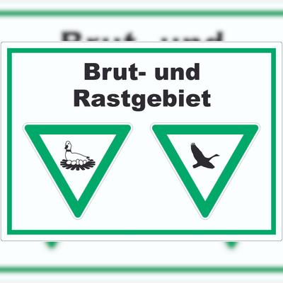 HB-Druck Brut- und Rastgebiet Aufkleber A9 (37x52mm)