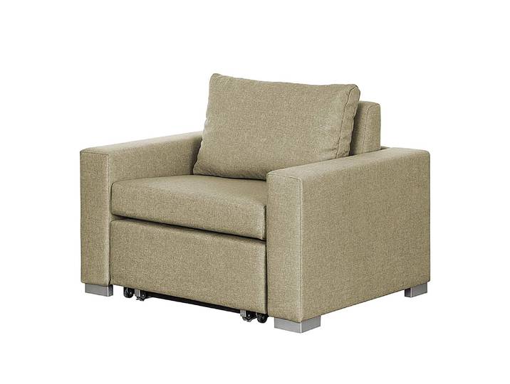 Fauteuil convertible Basic Beige/Beige Tissu Doran 110 x 90 x 90cm
