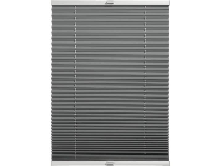 Plissee Thermo Plissee Ella, mit Bohren, verspannt, verdunkelnd , grau, B:80cm H:220cm, Obermaterial: 100% Polyester, SCHÖNER WOHNEN-KOLLEKTION, Plissees, Plissee, verschraubt, energiesparend, Thermo Rückseite