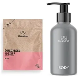 2x Kleandrop, Duschmittel, Pulver, Body Care Starter Set One (200 ml)