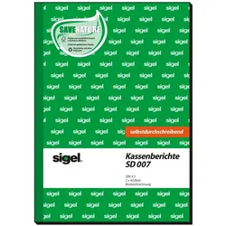 Sigel, Formular, Formularbuch Kassenbericht (40x)