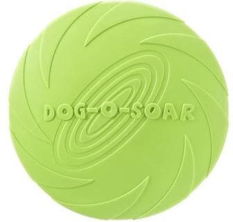 Inspire Essentials SkyBounce Silicone Flying Disc Dog Toy green 5.91 In