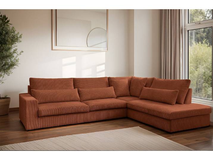 Kaiser Möbel Ecksofa SVEN in L-Form für das Wohnzimmer, Stoff Poso, Freistehend Hohe Scheuerfestigkeit Haustierfreundlich