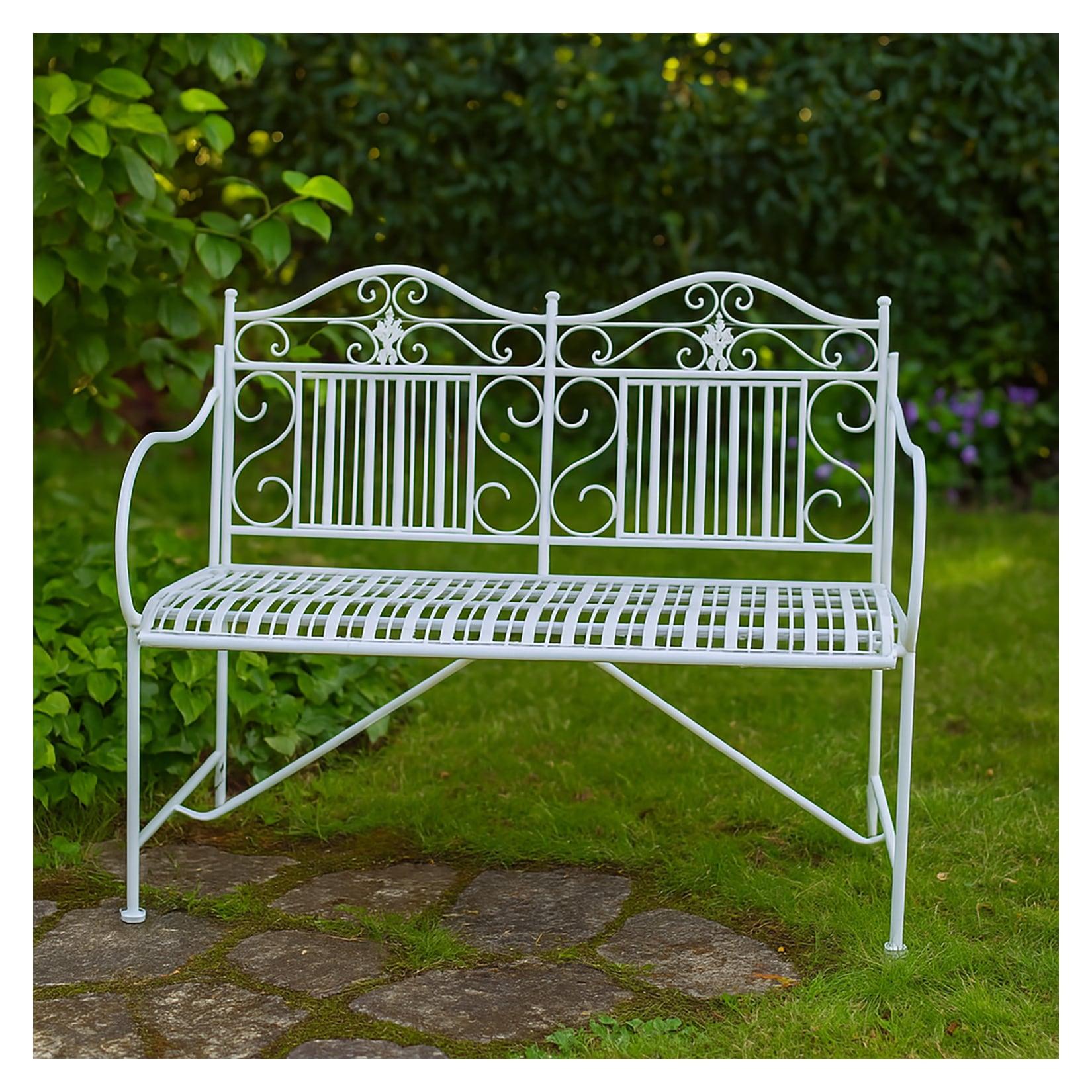 HTI-Living Gartenbank Creme Metallbank Celia