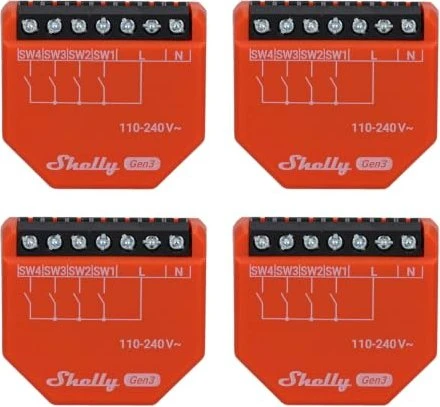 SHELLY i4 Gen3 WLAN Controller 4 digitale Eingang/230V