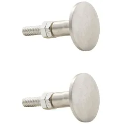 House Doctor Griff Knop rund 2er Set, Länge 5 cm, ∅ 3 cm, silber