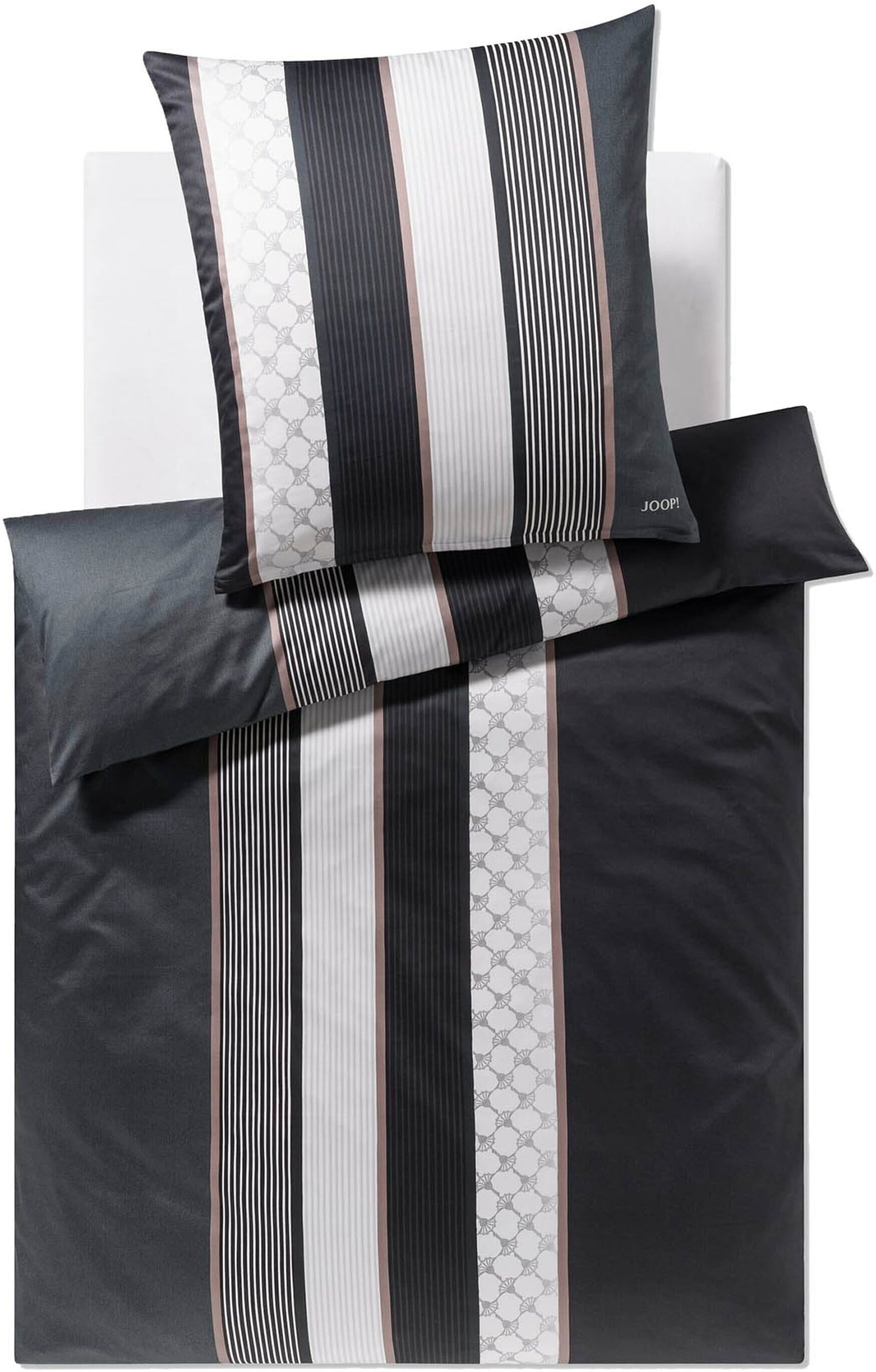 Joop! Bettbezug JOOP "Bettwäsche 1er Pack" Gr. S, schwarz, B:135cm L:200cm, Buntgewebe, , Bettbezüge