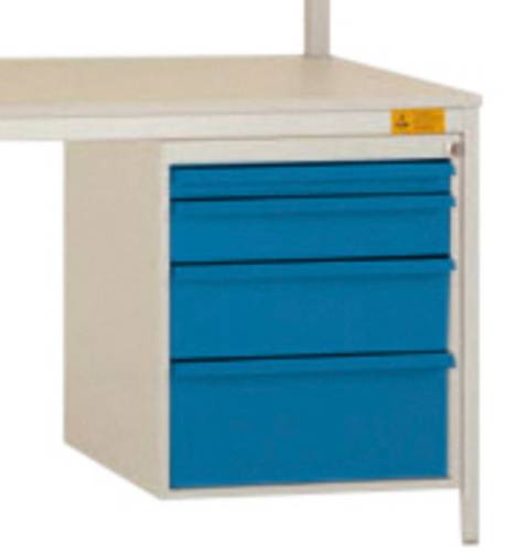 Manuflex LD4832.0002 ESD ESD-Gehäuse-Unterbau, Nutzhöhe 500mm mit 4 Schubfächern