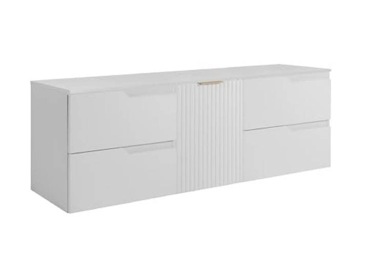 RODAN Schrank Weiß Möbelstück Moderne Möbel, Bastelregal, Bastelplatte 160 x 57 x 46 cm