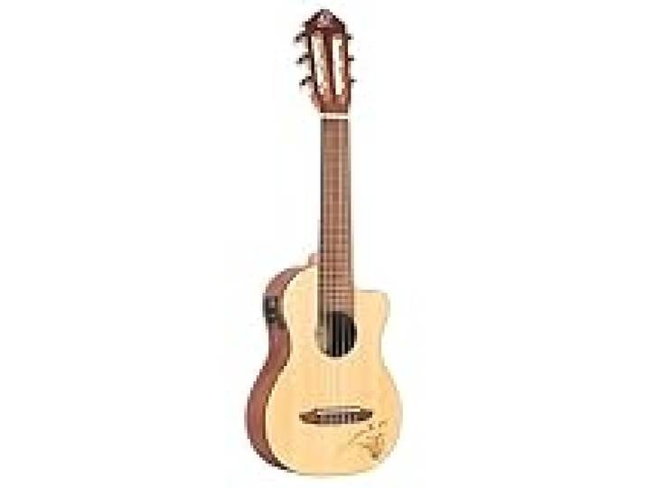 Ortega Guitars Guitare de Voyage Électro-Acoustique – Mini Travel Series – Épicéa / Acajou, Naturel (RGL5CE)