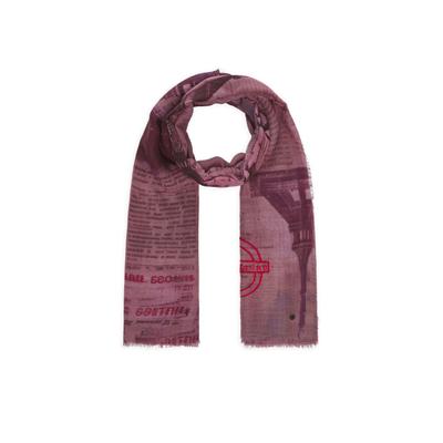 Modetuch CODELLO "Codello Schal", Damen, lila (rosa), Obermaterial: 100% Wolle WO., bunt, Modetücher, mit London-Motiven