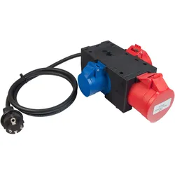 Benning Messadapter Schutzkontakt-Stec, Messtechnik, Rot, Blau