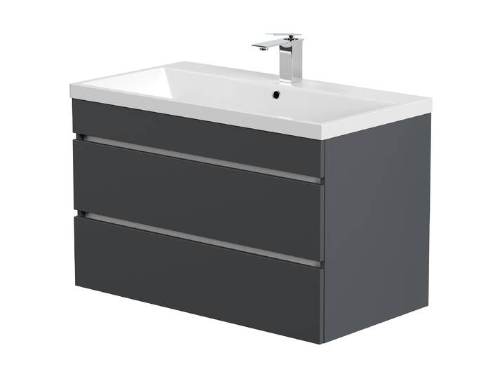 Meuble vasque Fellini 90cm Gris/Graphite