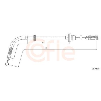 COFLE Gaszug 12.7308 für Fiat