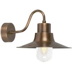 Elstead Lighting Sheldon Außenwandleuchte 1-flammig Messing Antik IP44 E27