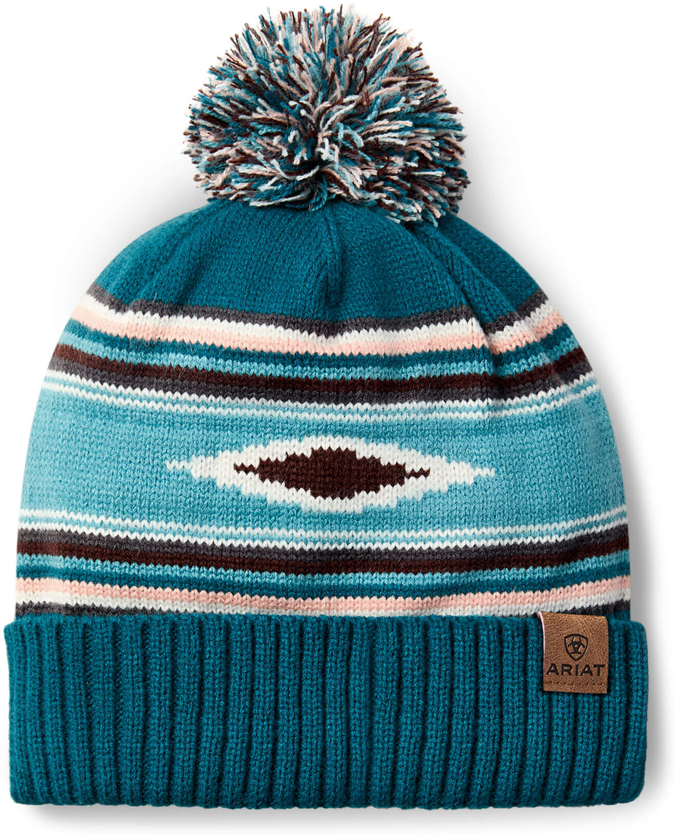 Women's Serape Beanie Hat in Turquoise by Ariat