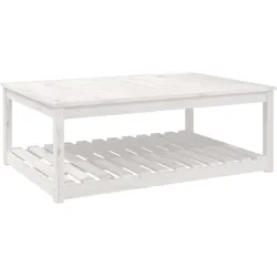 vidaXL Gartentisch Weiß 121x82,5x45 cm Massivholz Kiefer