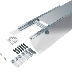 Hager BKF200045 Bodenkanal estrichbündig mit Folie Stahlblech BKF 200x(45-70)mm  - 2,4 Meter